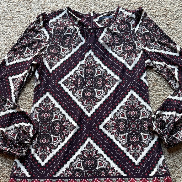 Tommy Hilfiger long Sleeve Dress with Geometric Patterns size 10 - Picture 3 of 7